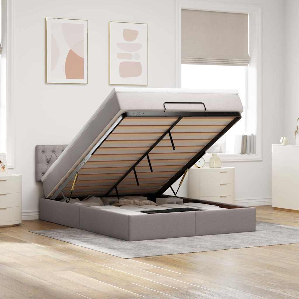 Lit Ottoman Avec Matelas Tissu