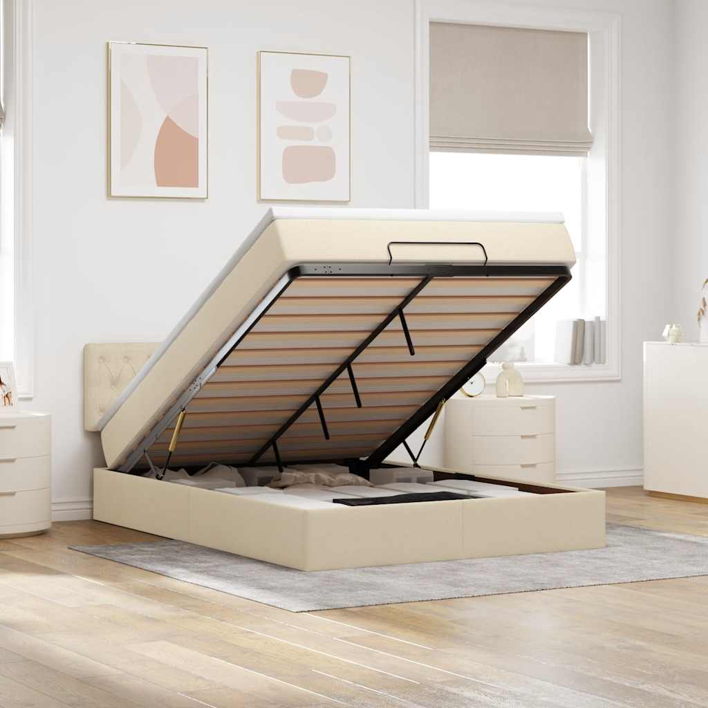 Lit Ottoman Avec Matelas Tissu