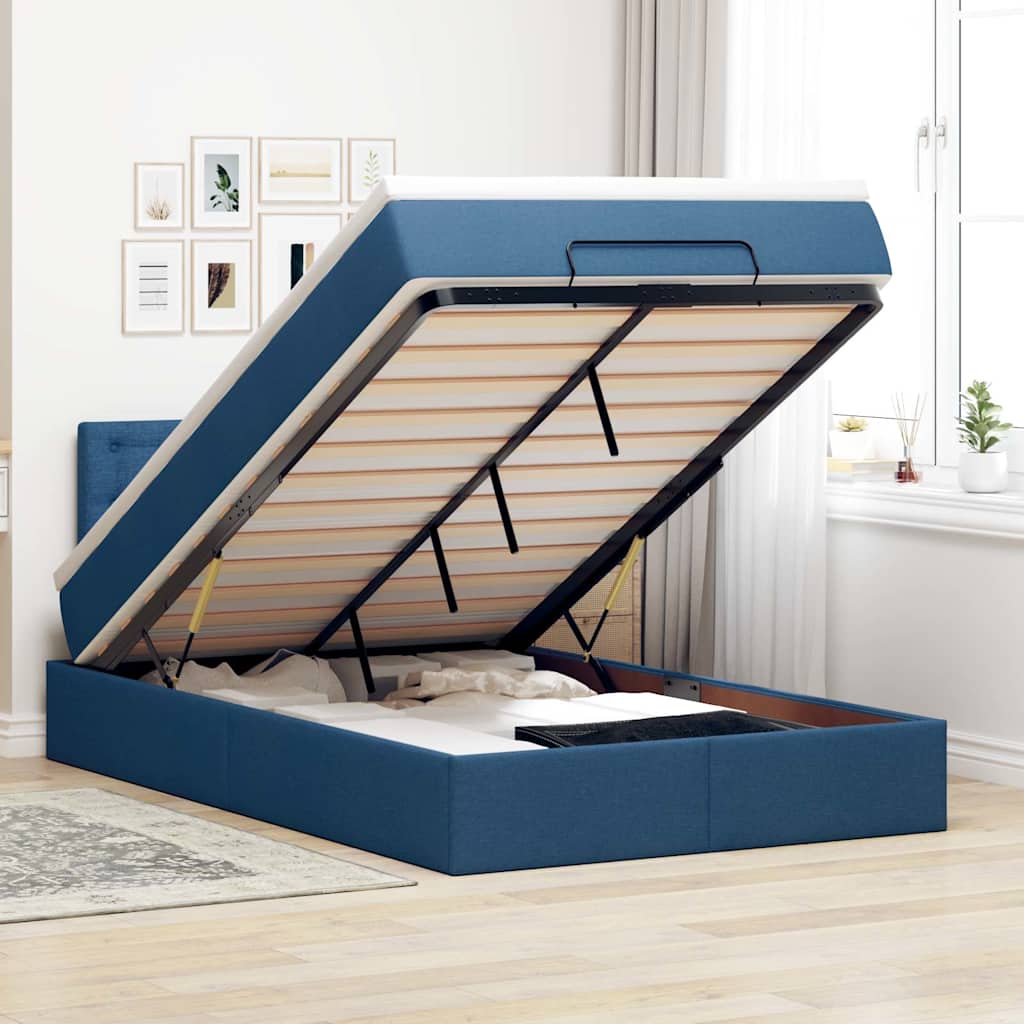 Lit Ottoman Avec Matelas Tissu