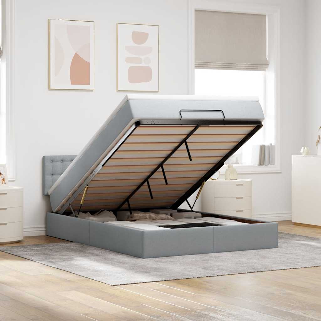 Lit Ottoman Avec Matelas Tissu