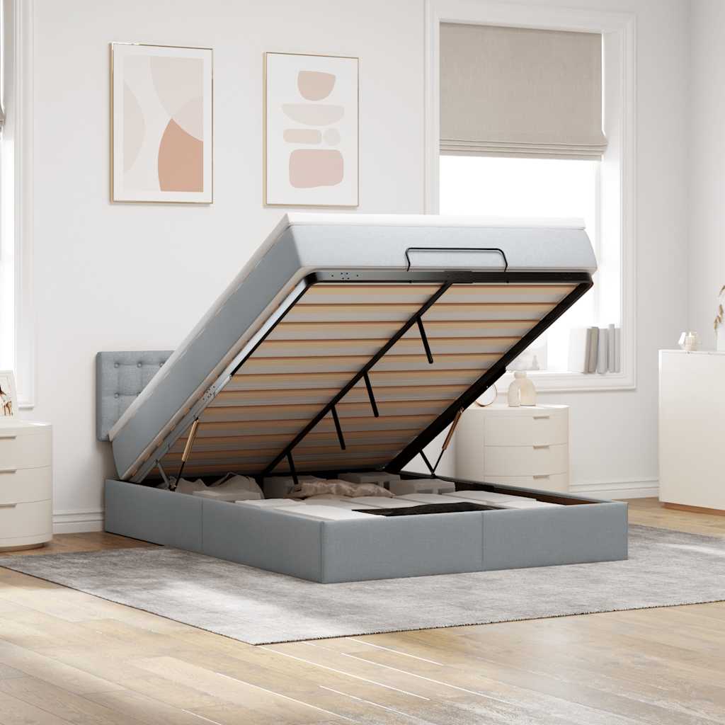 Lit Ottoman Avec Matelas Tissu