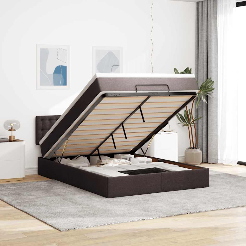 Lit Ottoman Avec Matelas Tissu