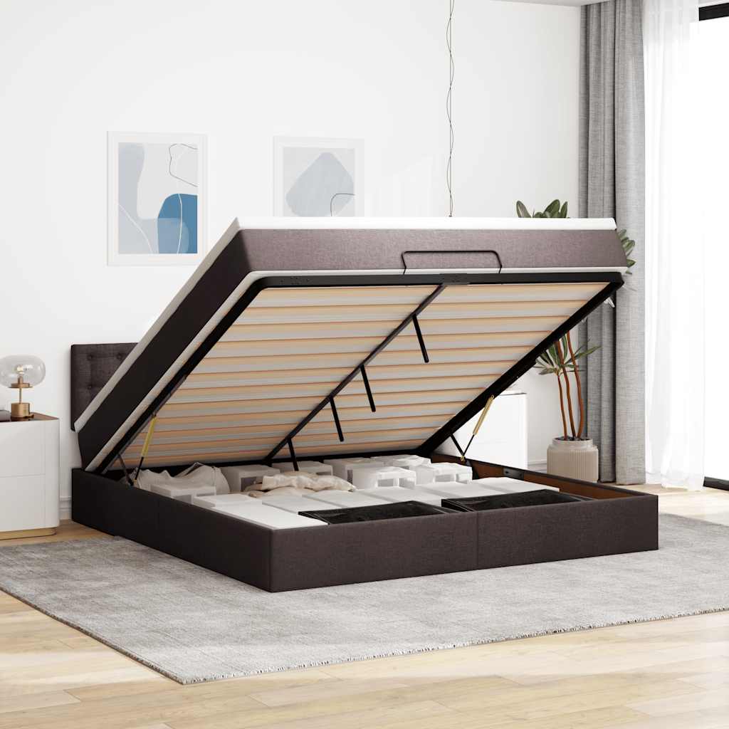 Lit Ottoman Avec Matelas Tissu