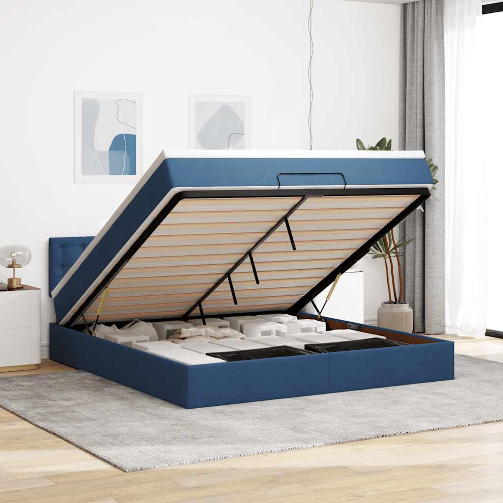 Lit Ottoman Avec Matelas Tissu