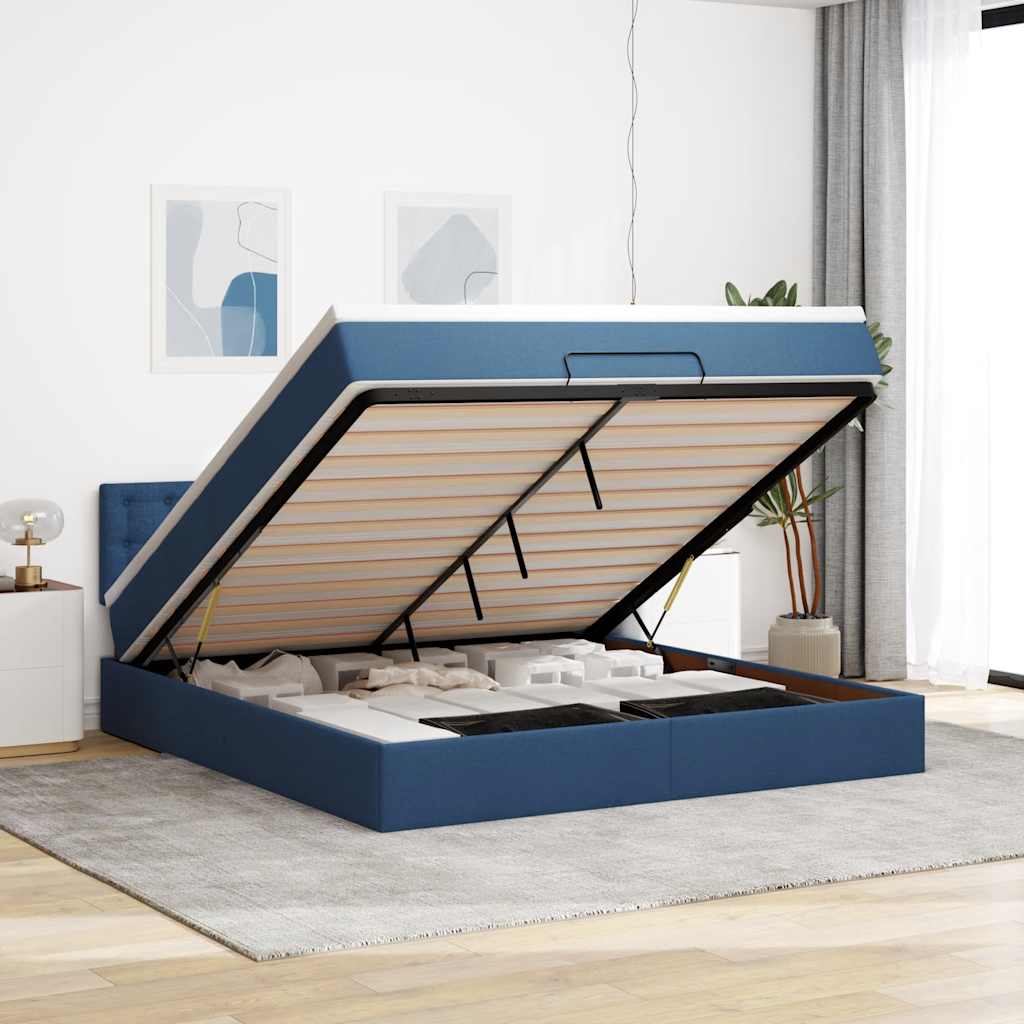 Lit Ottoman Avec Matelas Tissu