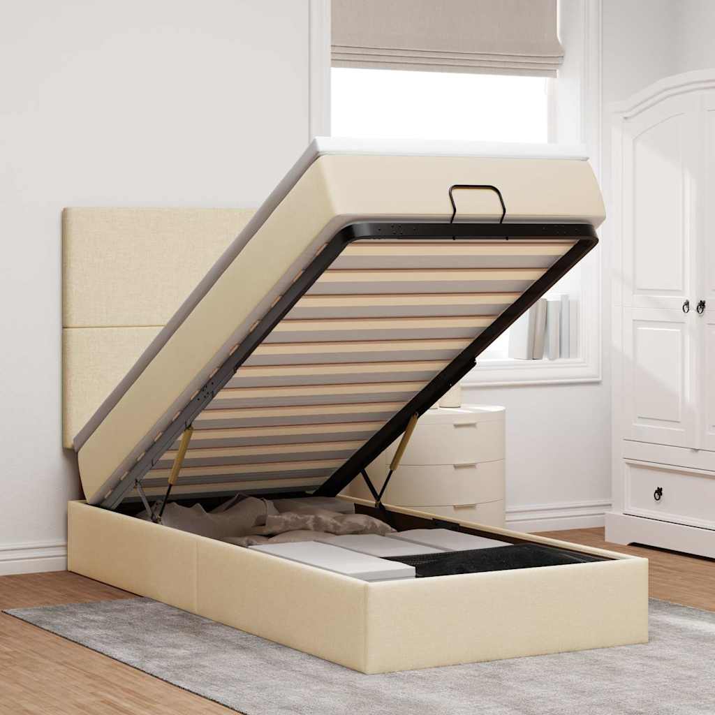 Lit Ottoman Avec Matelas Tissu