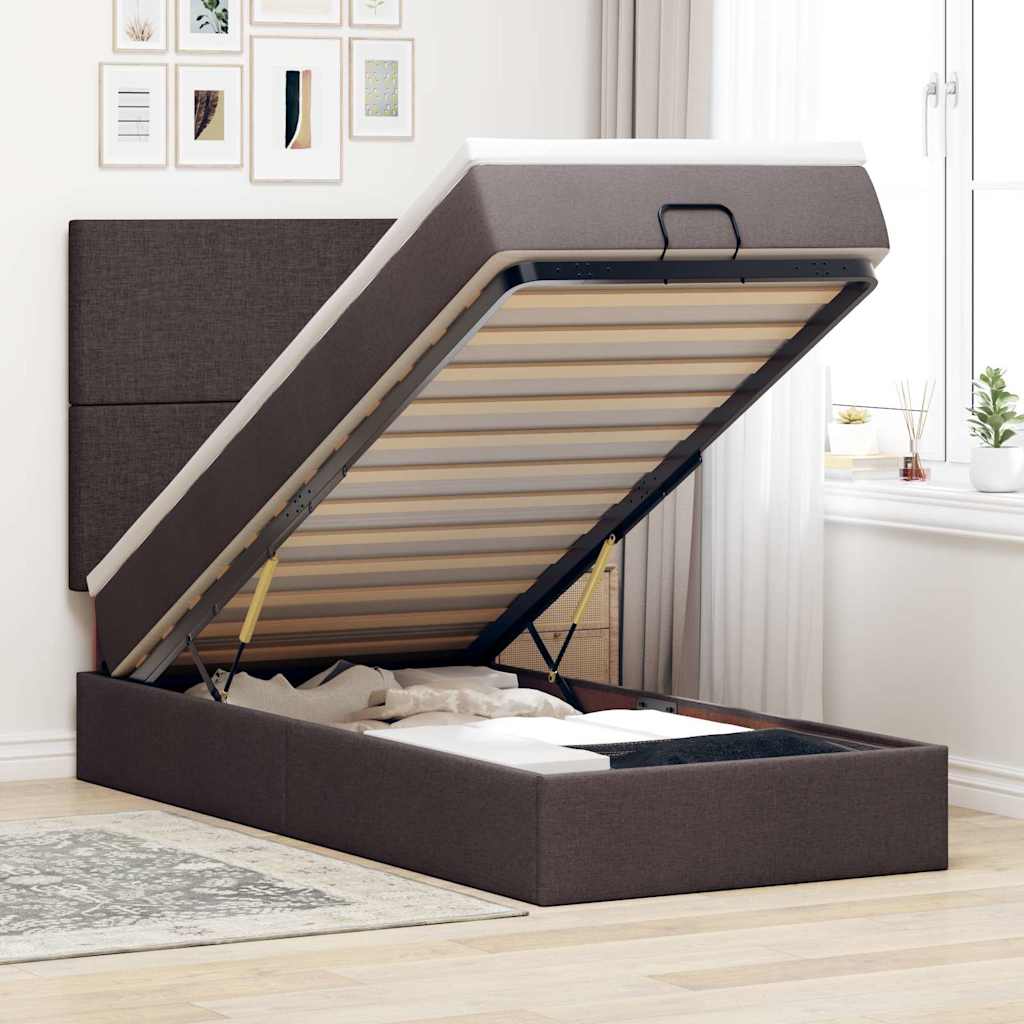 Lit Ottoman Avec Matelas Tissu