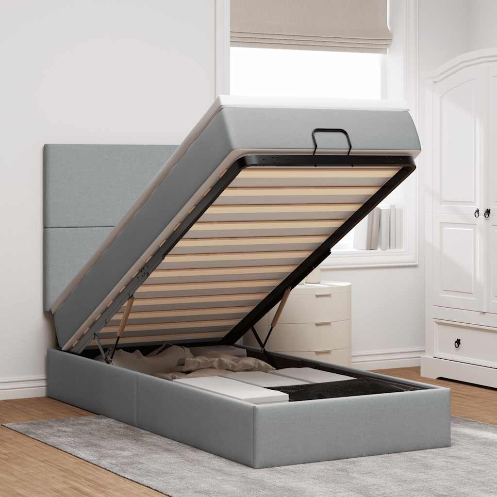 Lit Ottoman Avec Matelas Tissu
