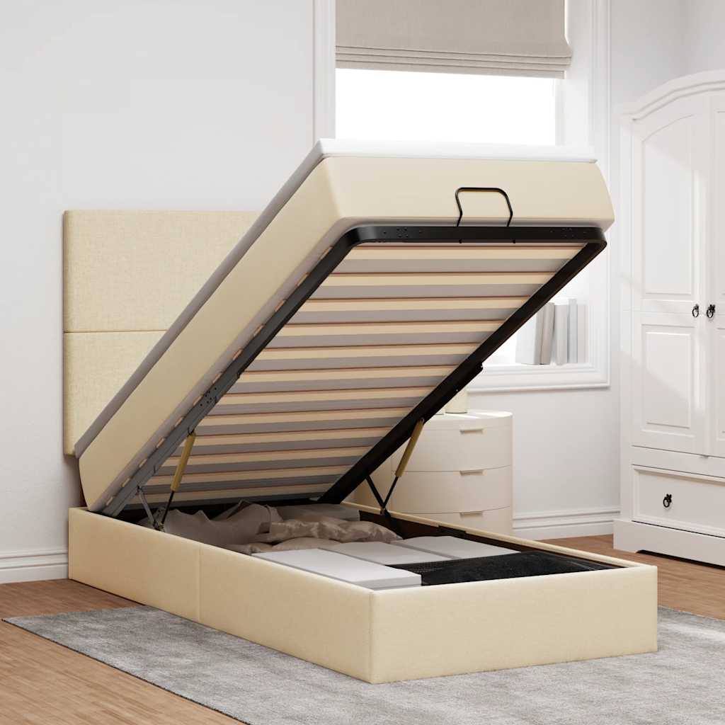 Lit Ottoman Avec Matelas Tissu