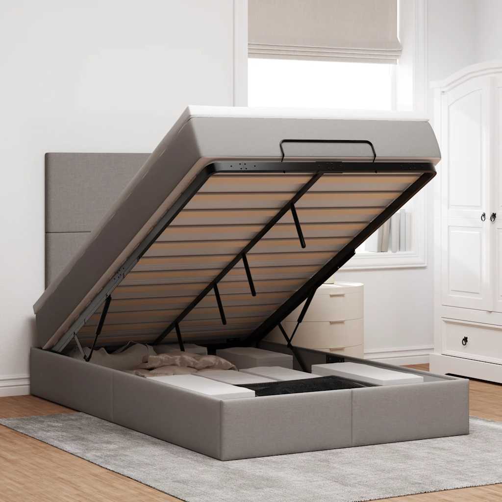 Lit Ottoman Avec Matelas Tissu