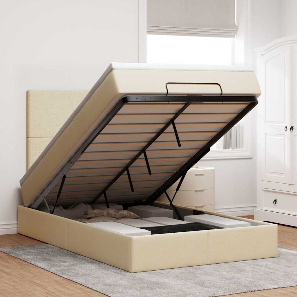 Lit Ottoman Avec Matelas Tissu
