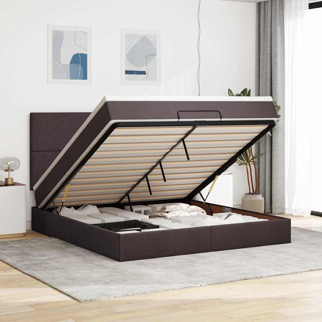 Lit Ottoman Avec Matelas Tissu