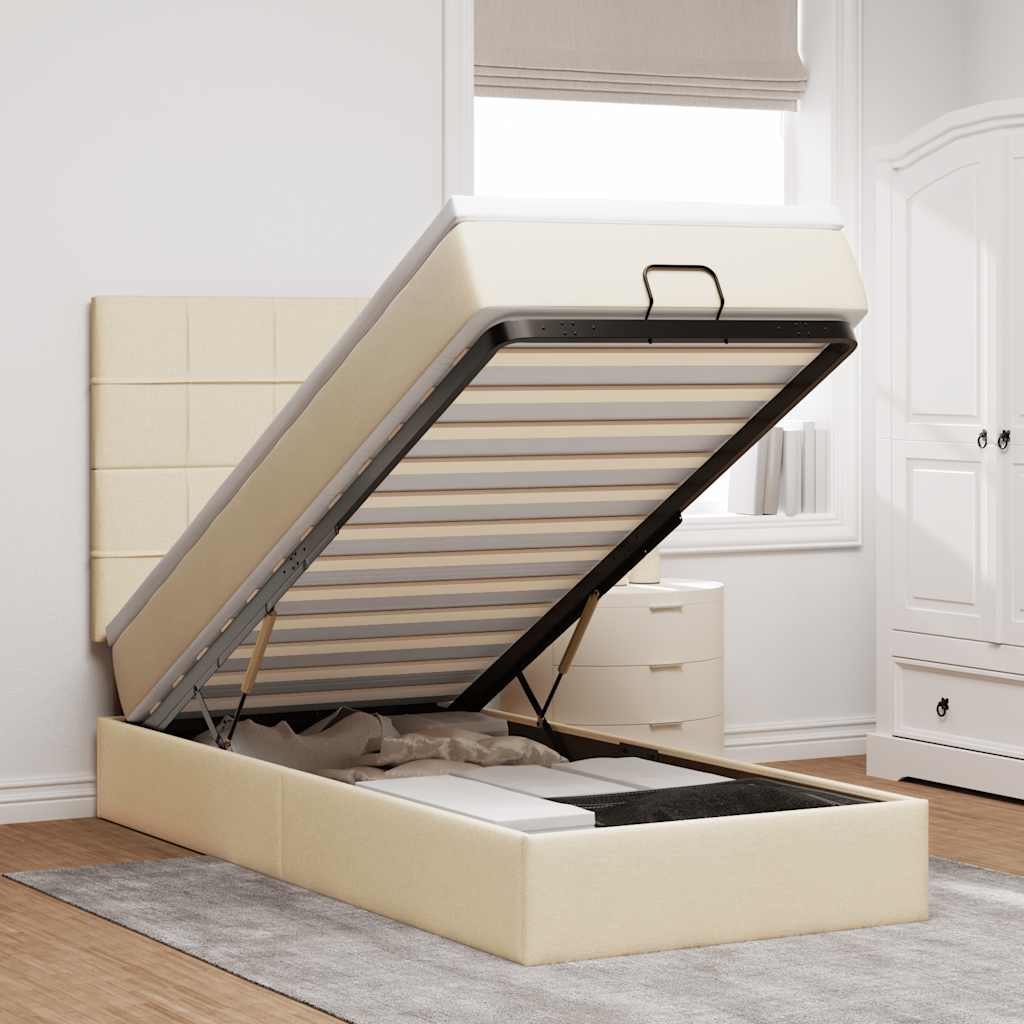 Lit Ottoman Avec Matelas Tissu