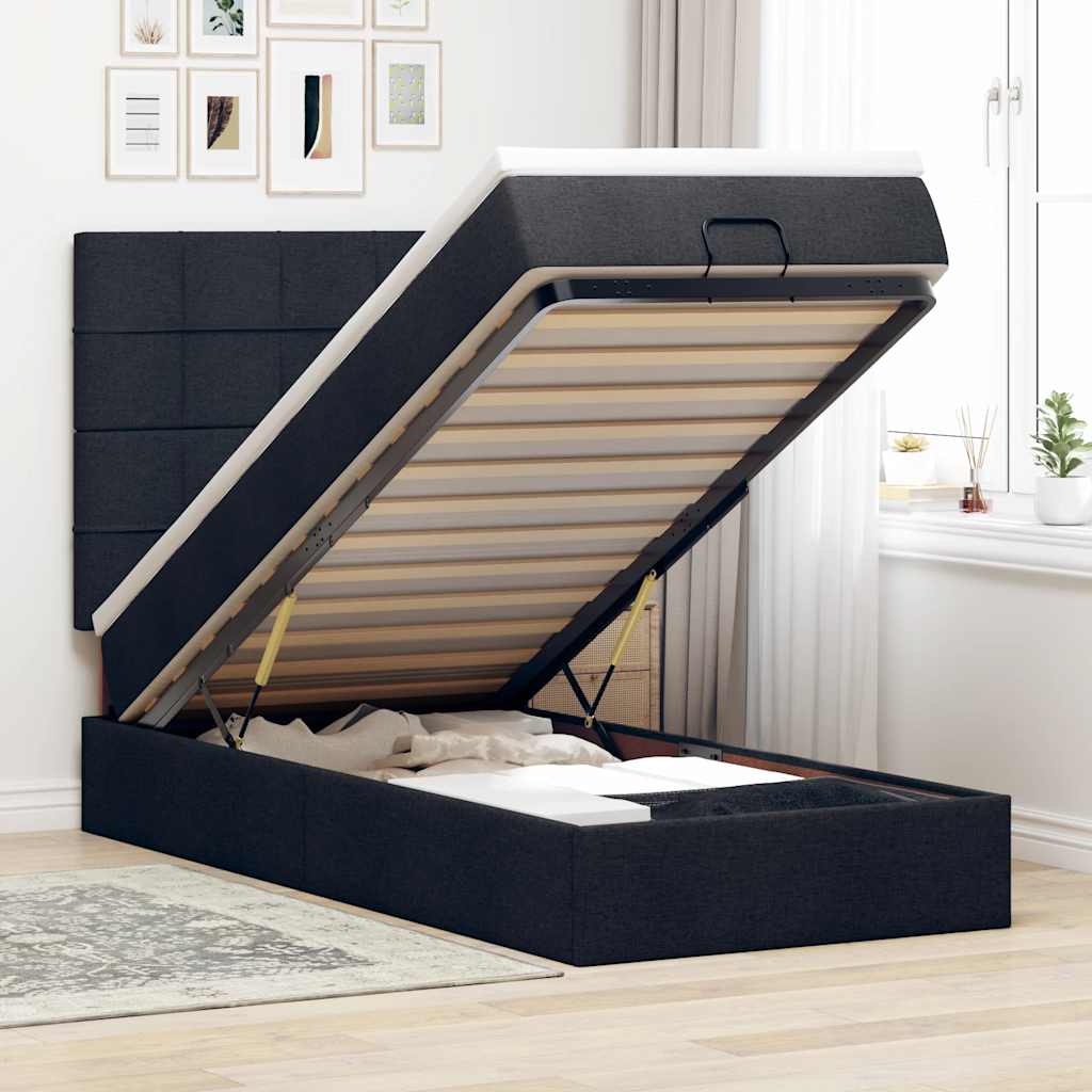 Lit Ottoman Avec Matelas Tissu