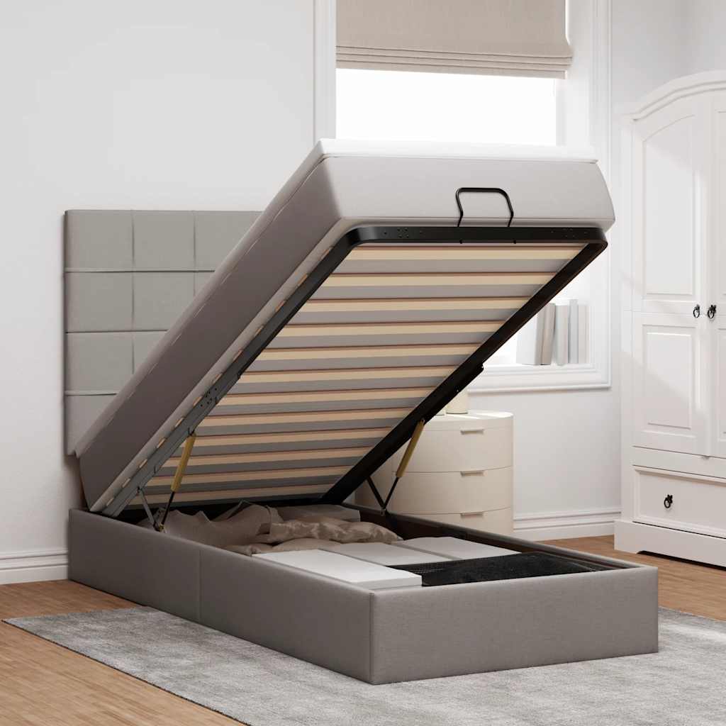 Lit Ottoman Avec Matelas Tissu