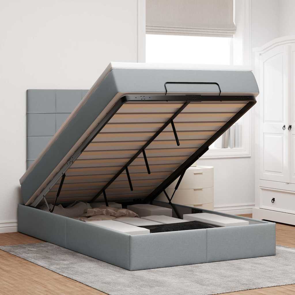 Lit Ottoman Avec Matelas Tissu