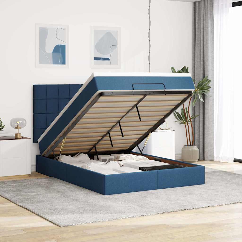 Lit Ottoman Avec Matelas Tissu