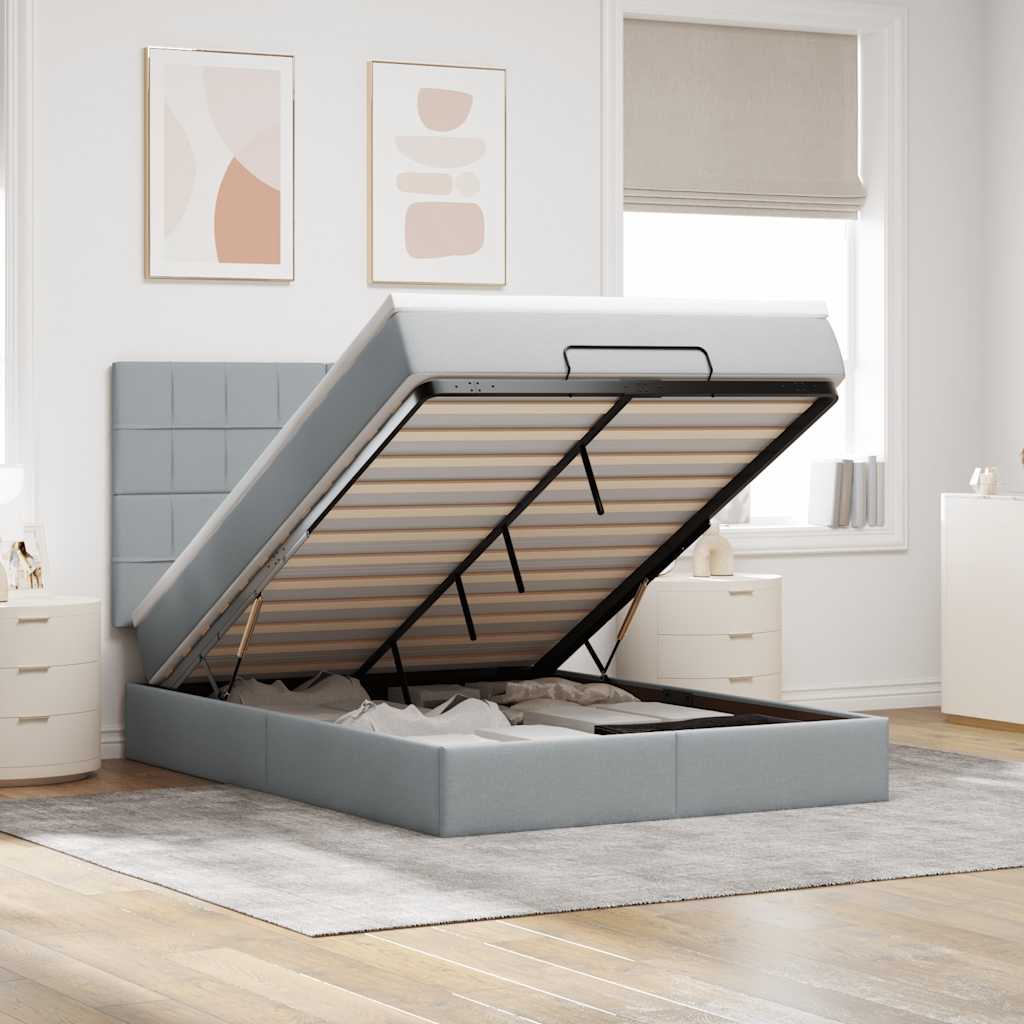 Lit Ottoman Avec Matelas Tissu