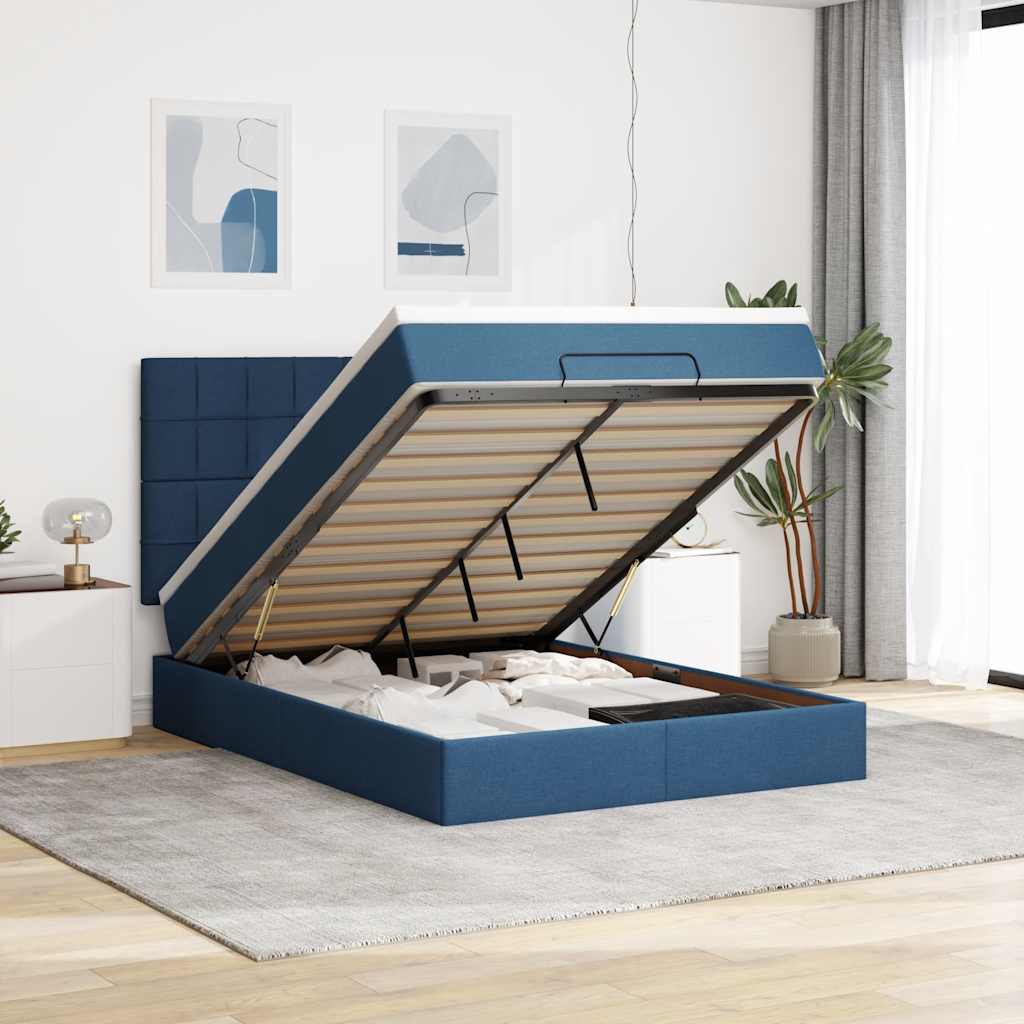 Lit Ottoman Avec Matelas Tissu