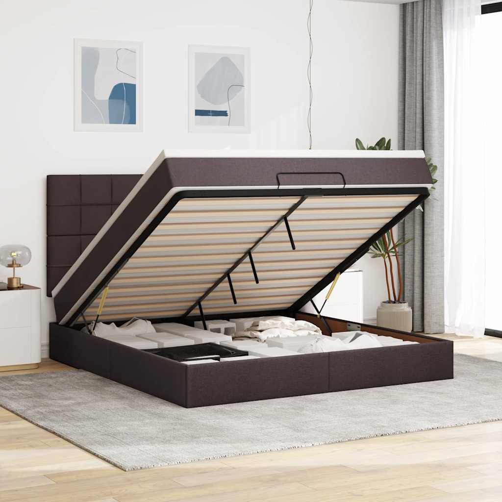 Lit Ottoman Avec Matelas Tissu