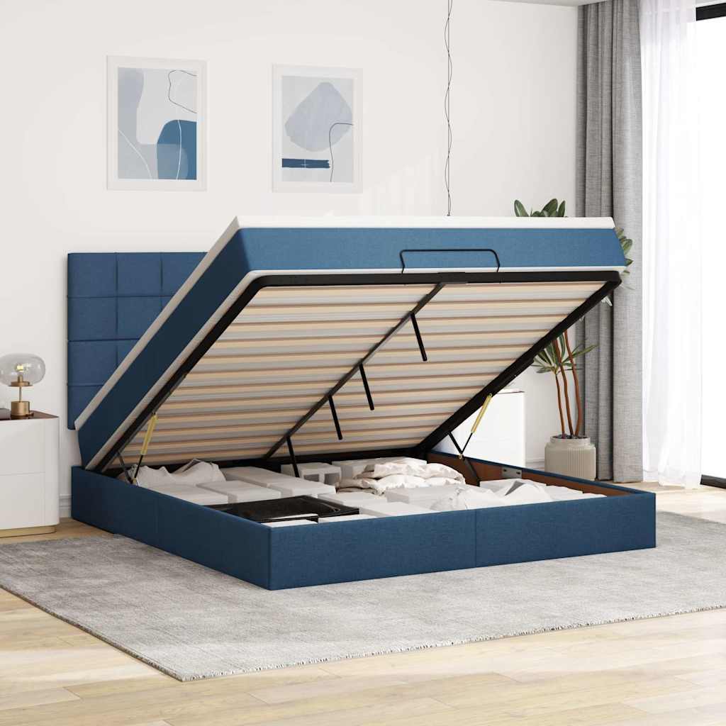 Lit Ottoman Avec Matelas Tissu