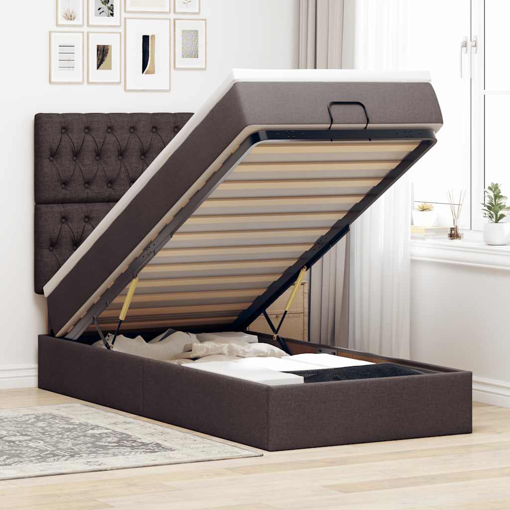 Lit Ottoman Avec Matelas Tissu