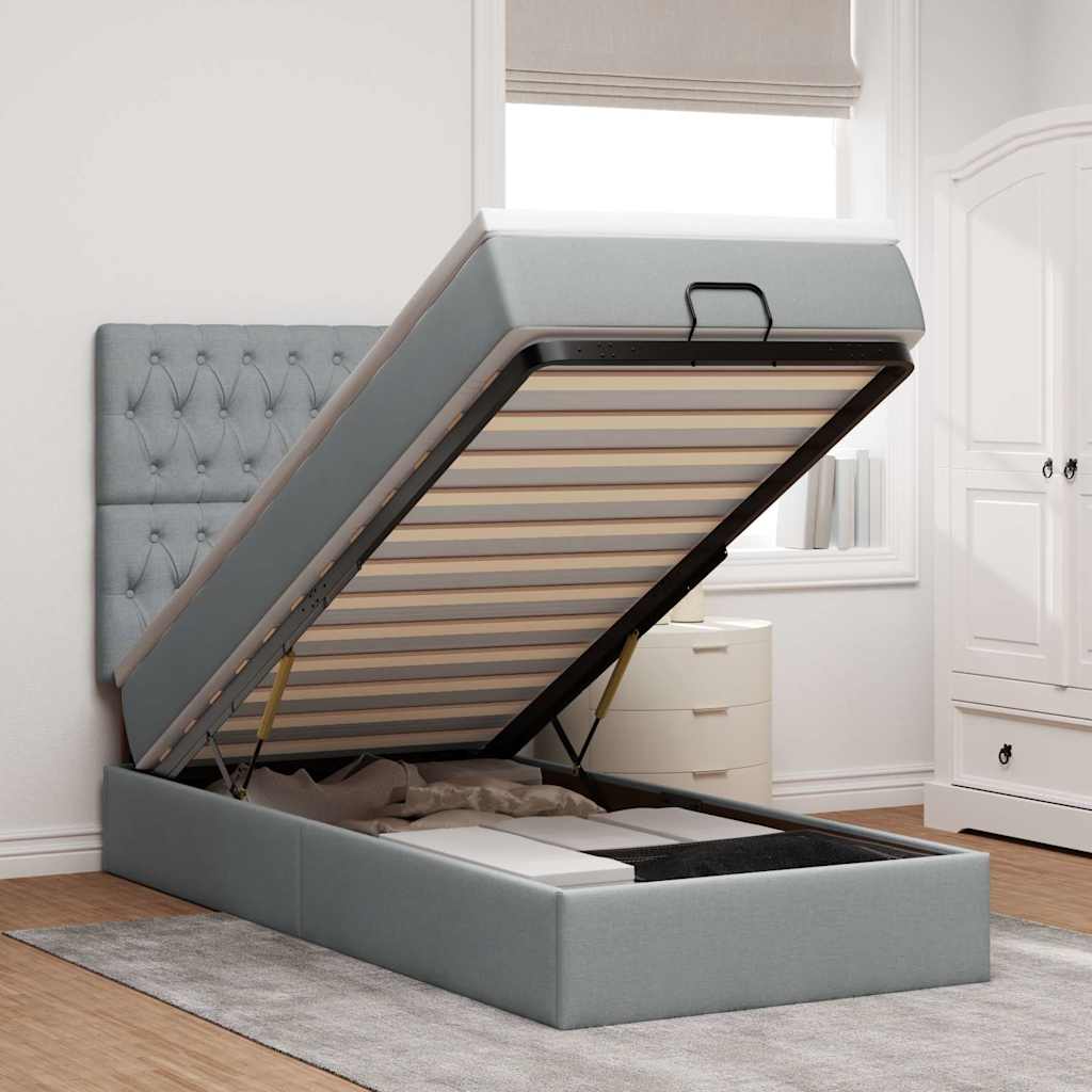 Lit Ottoman Avec Matelas Tissu