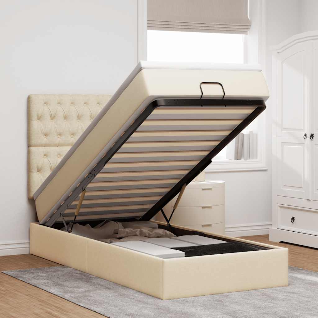 Lit Ottoman Avec Matelas Tissu