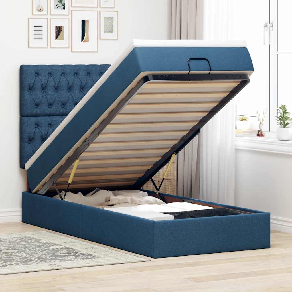 Lit Ottoman Avec Matelas Tissu