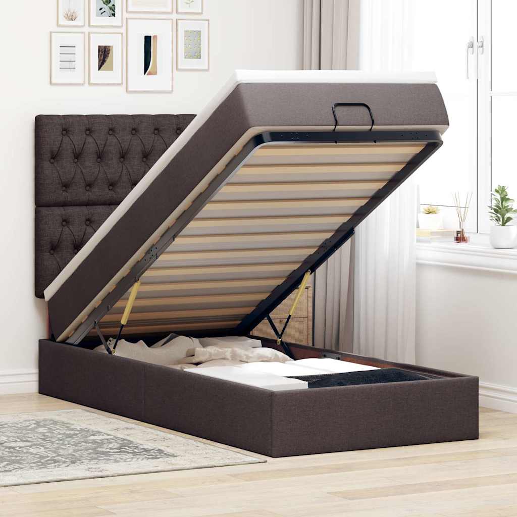 Lit Ottoman Avec Matelas Tissu