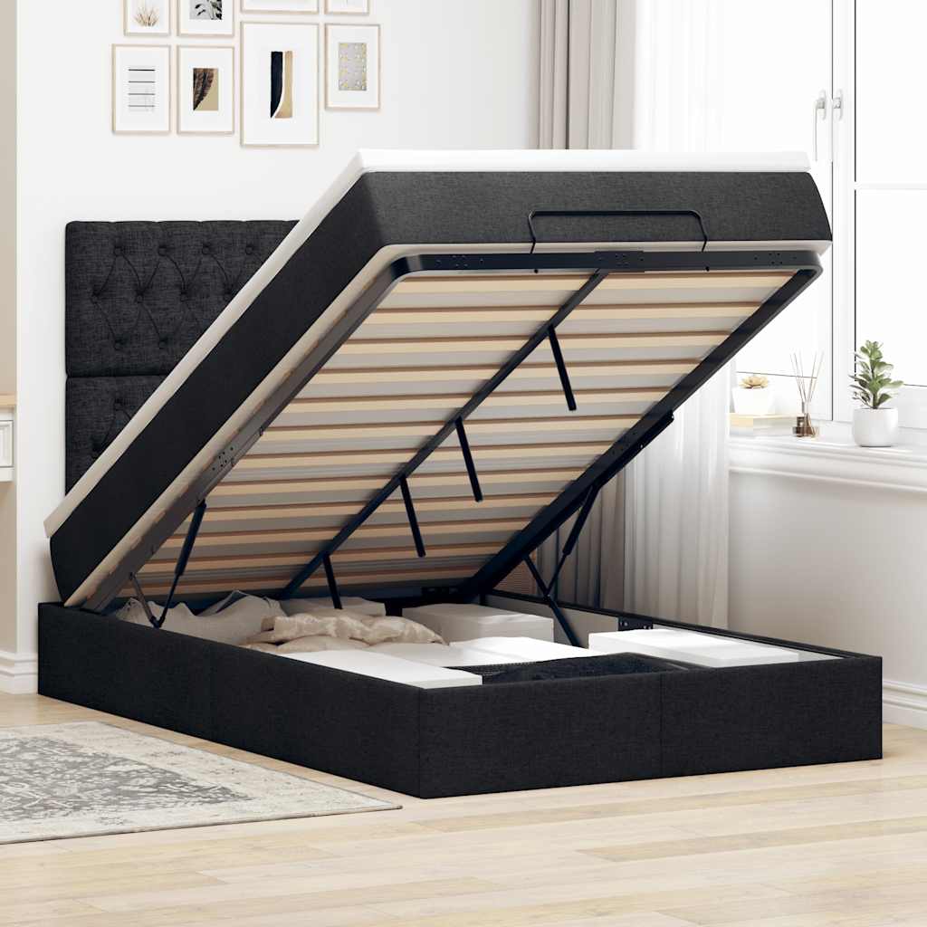 Lit Ottoman Avec Matelas Tissu