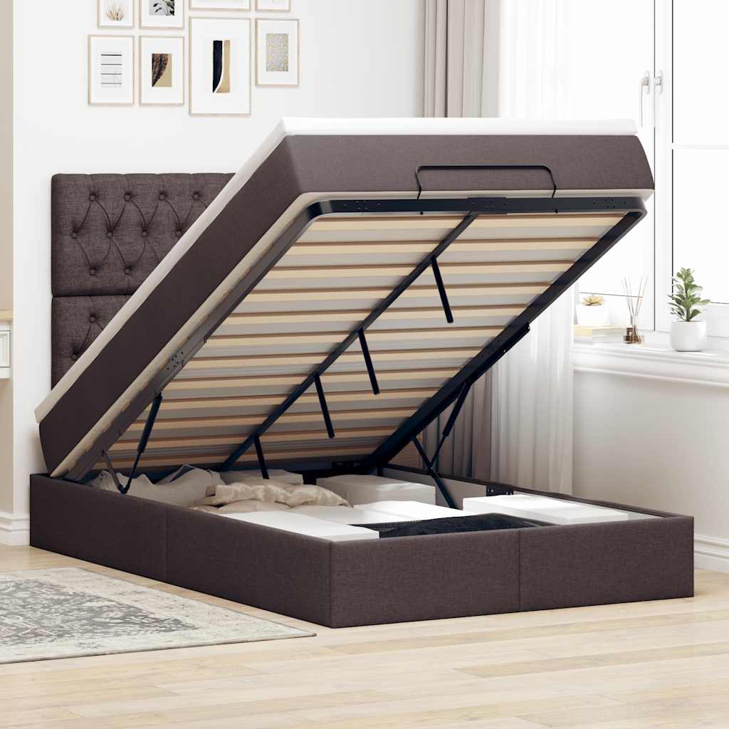 Lit Ottoman Avec Matelas Tissu