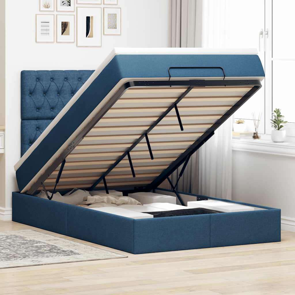 Lit Ottoman Avec Matelas Tissu