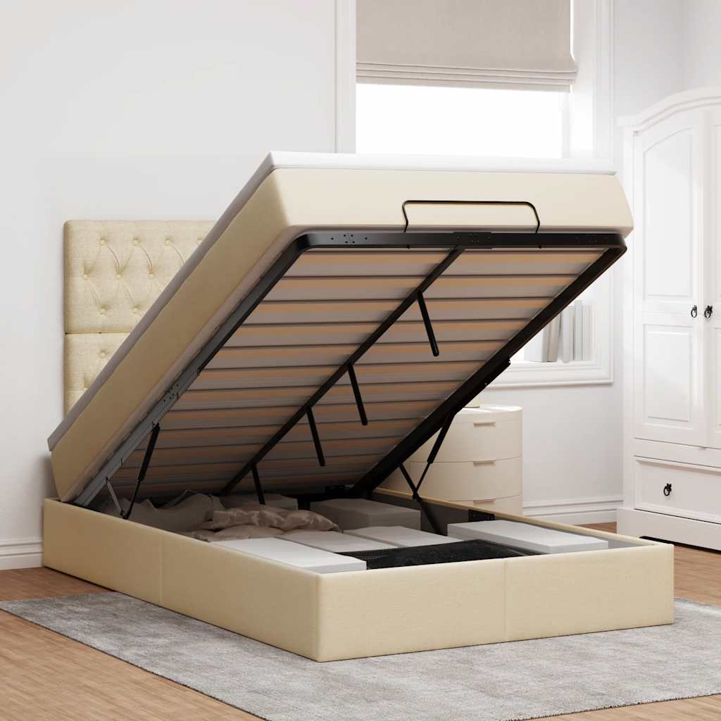 Lit Ottoman Avec Matelas Tissu
