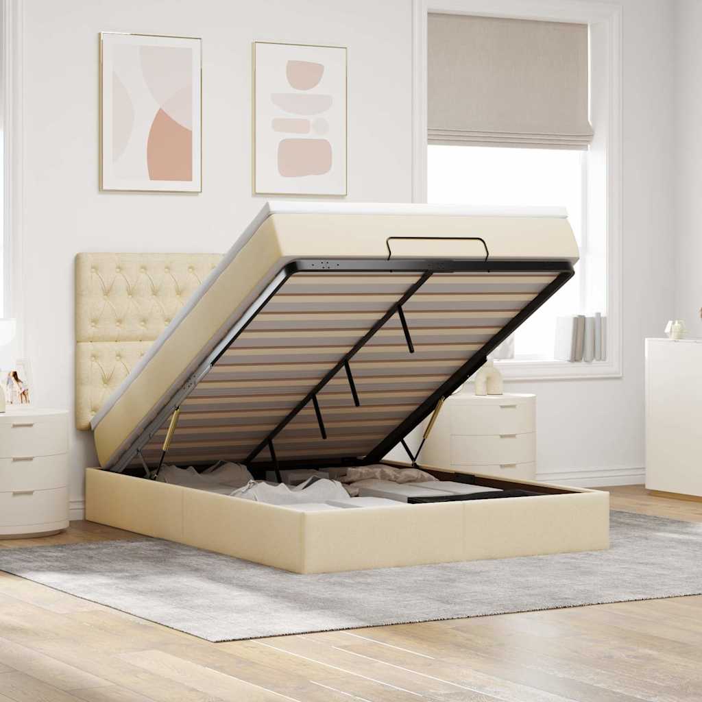 Lit Ottoman Avec Matelas Tissu