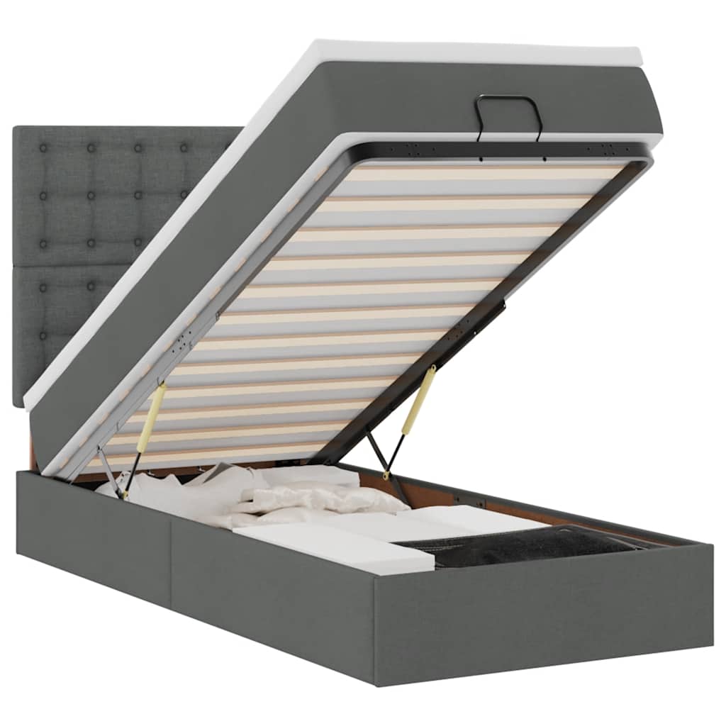 Lit Ottoman Avec Matelas Tissu