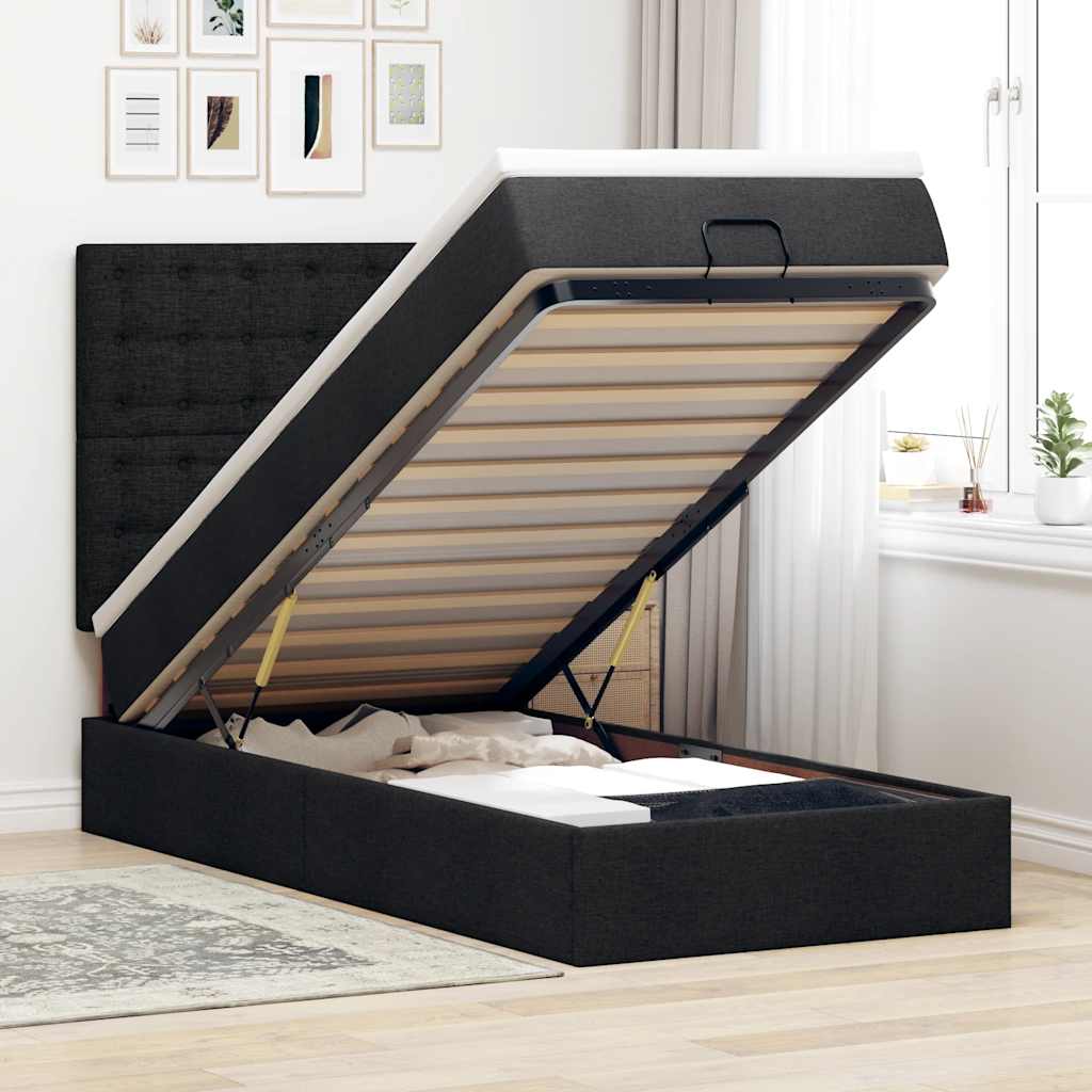 Lit Ottoman Avec Matelas Tissu