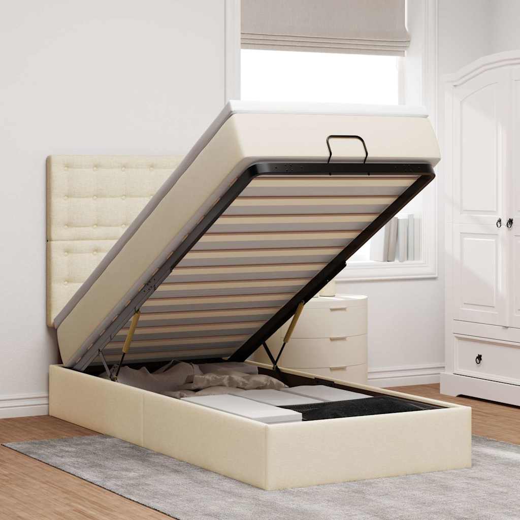 Lit Ottoman Avec Matelas Tissu