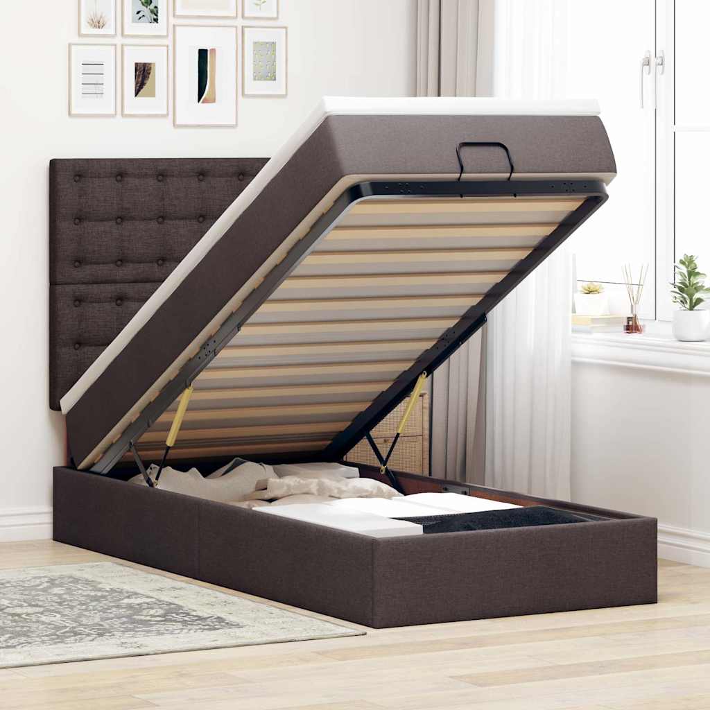 Lit Ottoman Avec Matelas Tissu