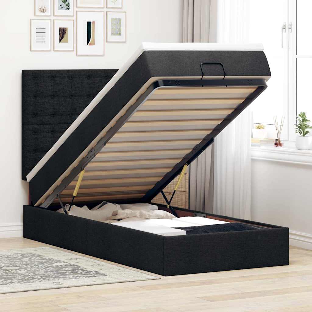 Lit Ottoman Avec Matelas Tissu