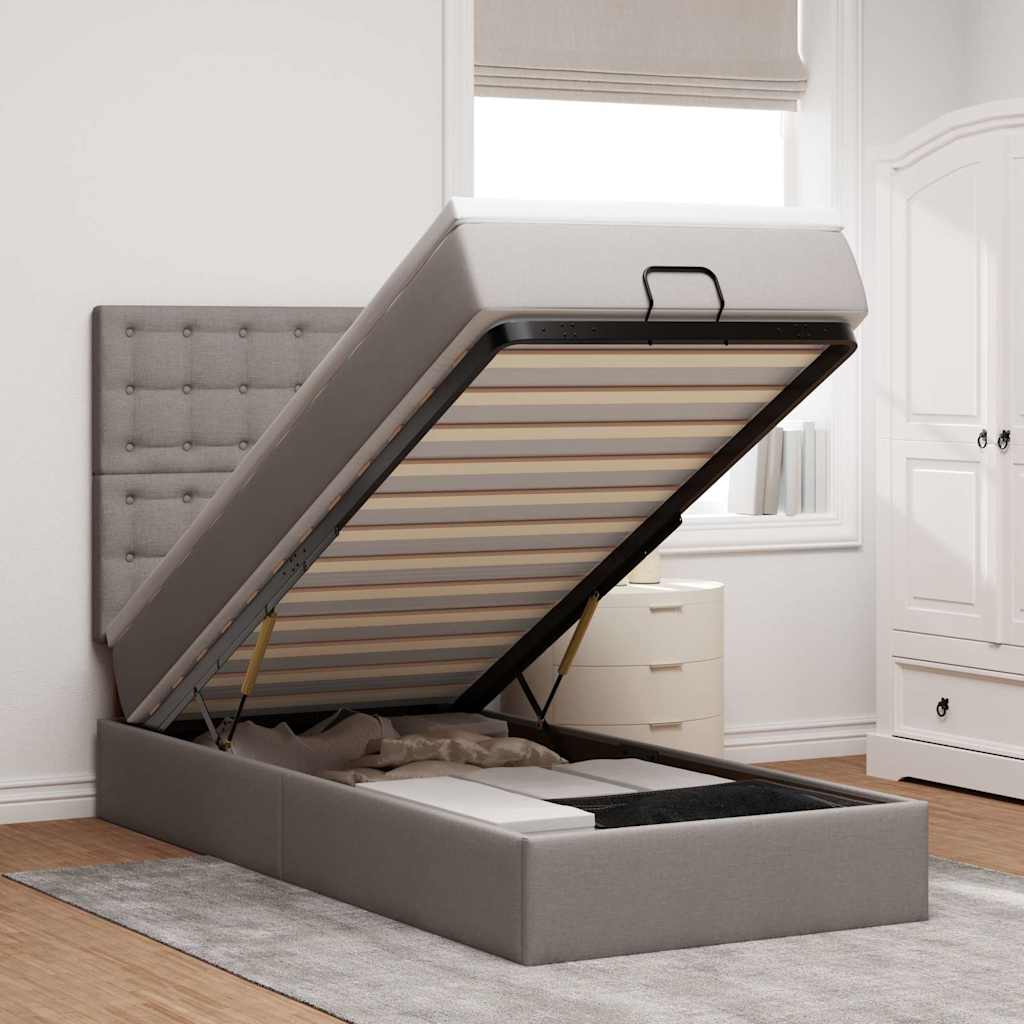 Lit Ottoman Avec Matelas Tissu