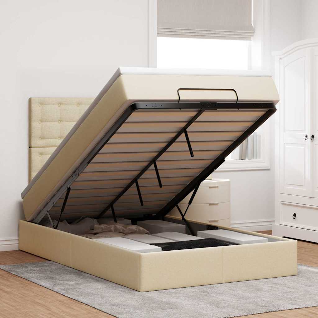 Lit Ottoman Avec Matelas Tissu