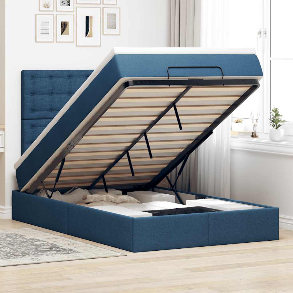 Lit Ottoman Avec Matelas Tissu