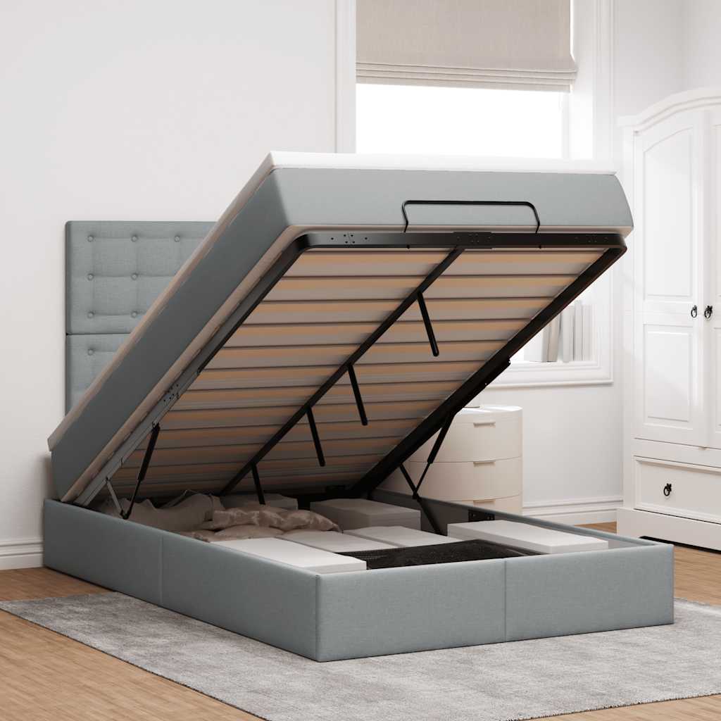 Lit Ottoman Avec Matelas Tissu