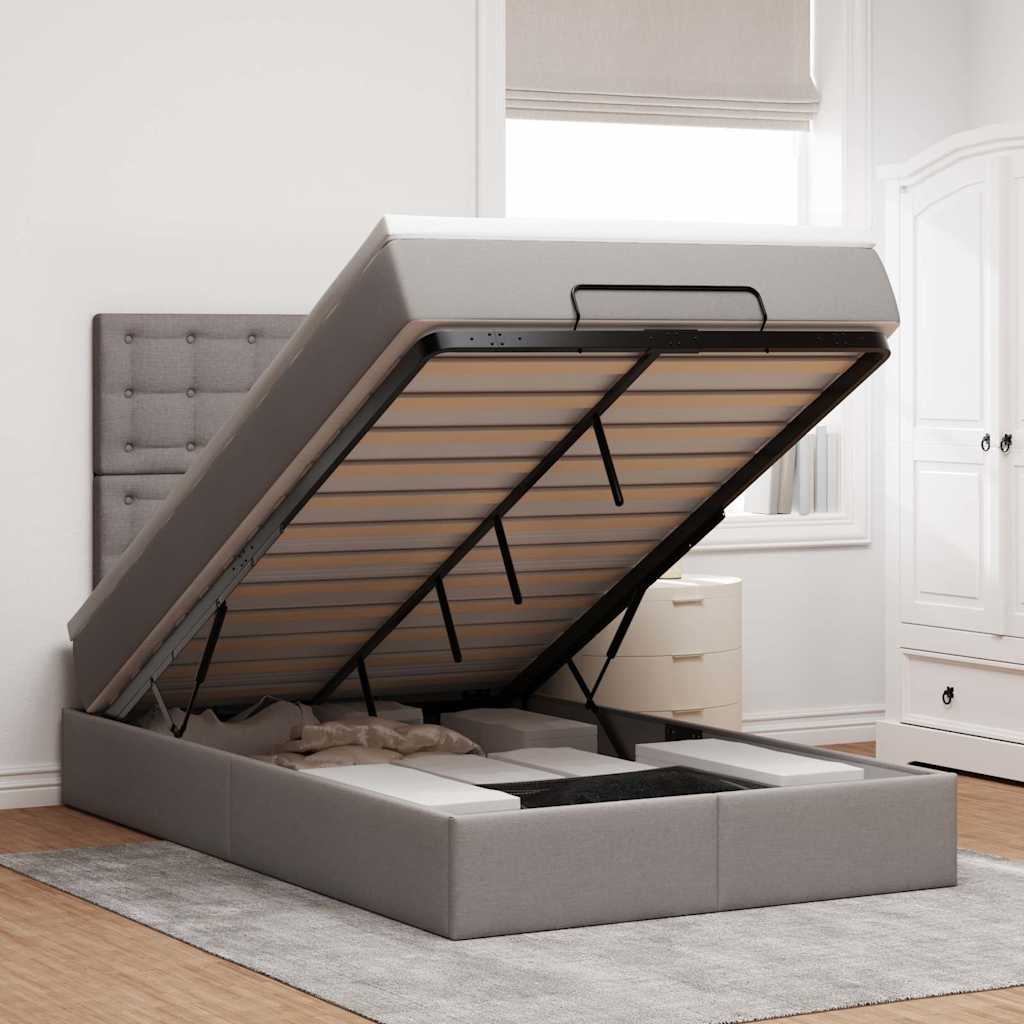 Lit Ottoman Avec Matelas Tissu