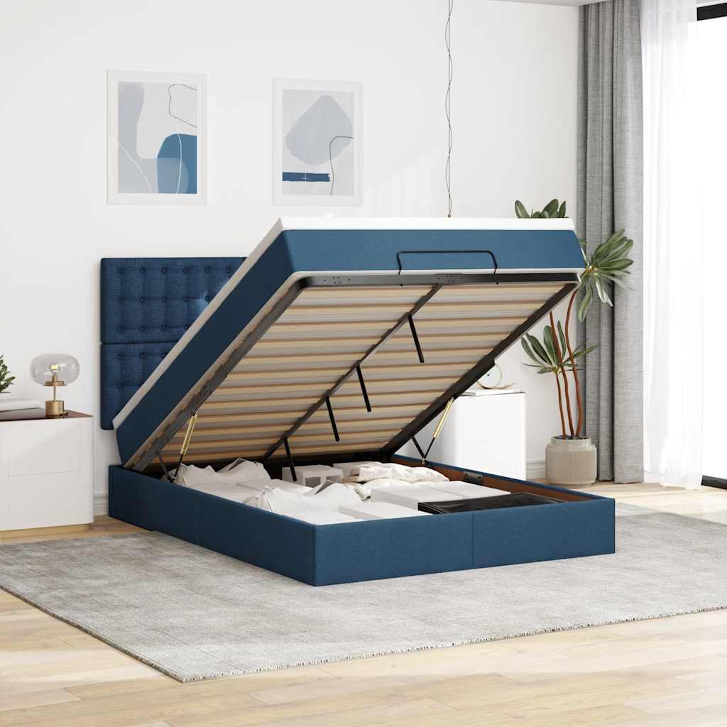Lit Ottoman Avec Matelas Tissu