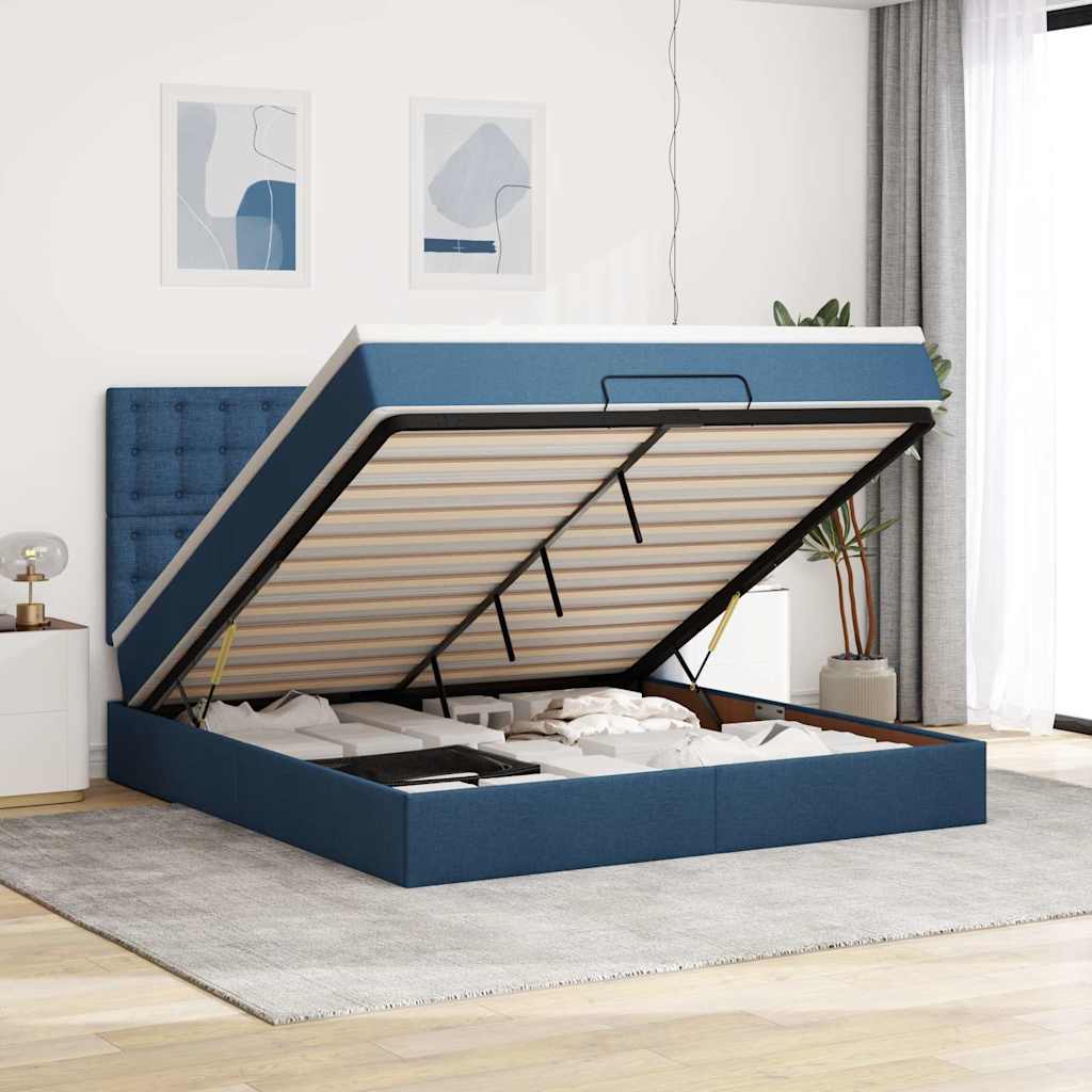 Lit Ottoman Avec Matelas Tissu