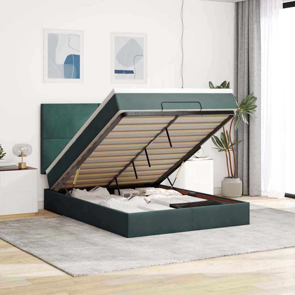 Lit Ottoman Avec Matelas Velours