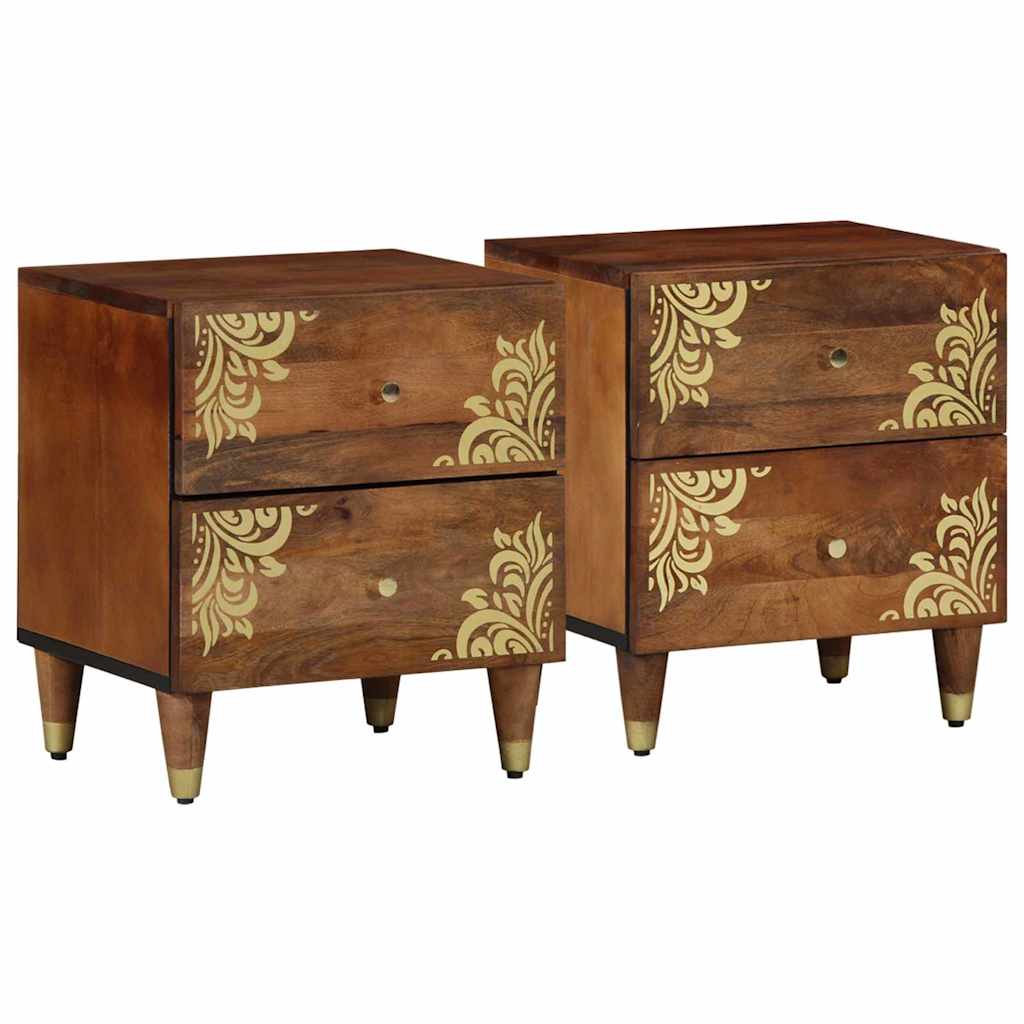 Cabinet De Chevet 2 Pièces 40 X 33 X 46 Cm
