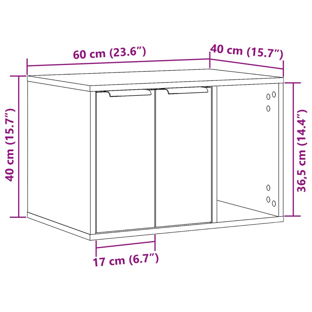 Meuble De Bac À Litière Pour Chat Bois D'ingénierie